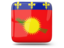 Guadeloupe. Glossy square icon. Download icon.