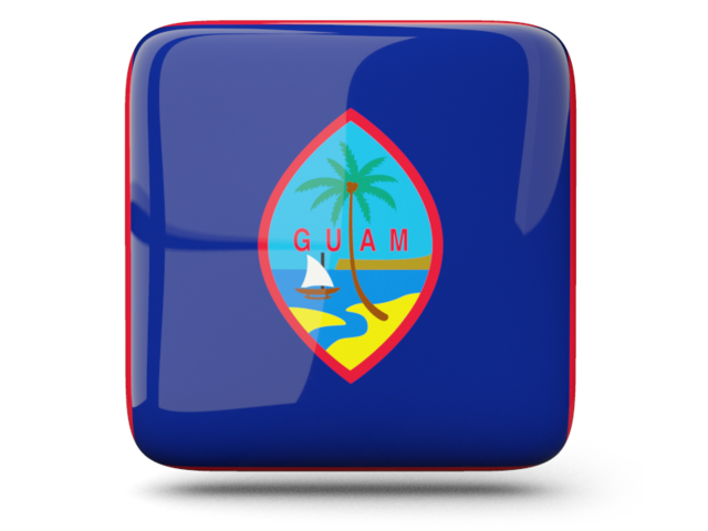 Glossy square icon. Download flag icon of Guam at PNG format