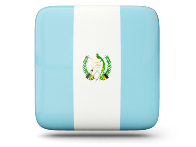 Глянцевая квадратная иконка. Скачать флаг. Гватемала