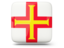 Guernsey. Glossy square icon. Download icon.