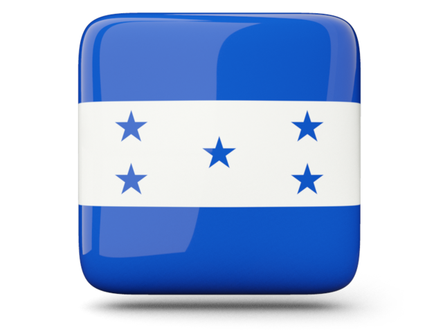 Глянцевая квадратная иконка. Скачать флаг. Гондурас