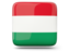 Hungary. Glossy square icon. Download icon.