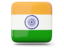 India. Glossy square icon. Download icon.