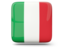 Italy. Glossy square icon. Download icon.