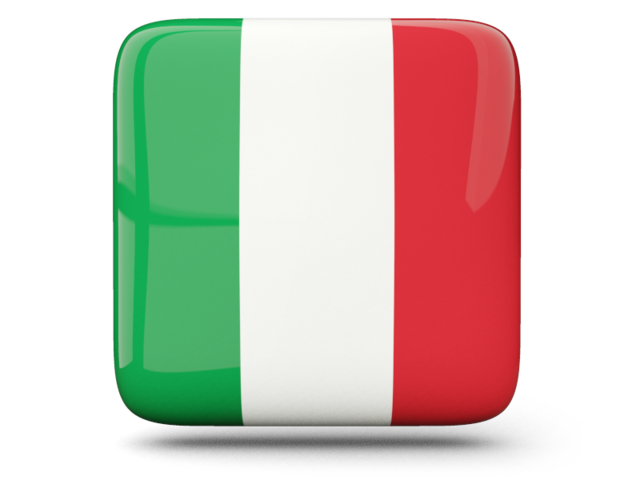 Glossy square icon. Download flag icon of Italy at PNG format