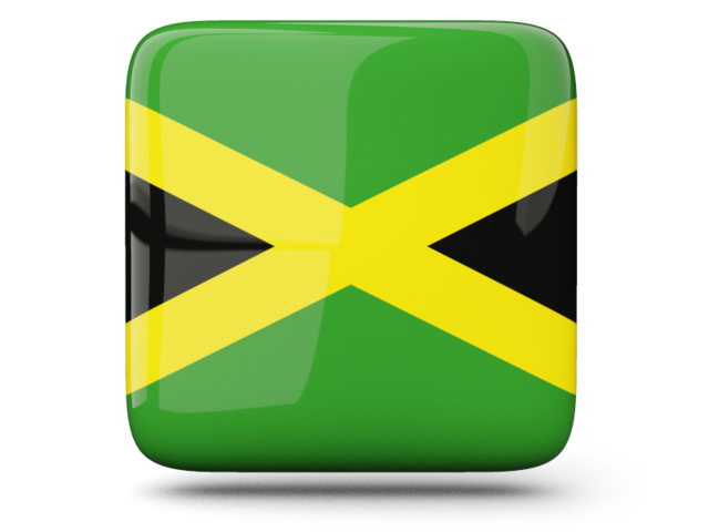 Глянцевая квадратная иконка. Скачать флаг. Ямайка