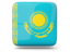 Kazakhstan. Glossy square icon. Download icon.