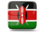 Kenya. Glossy square icon. Download icon.