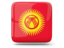Kyrgyzstan. Glossy square icon. Download icon.