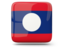 Laos. Glossy square icon. Download icon.