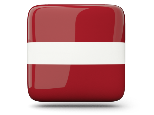 Глянцевая квадратная иконка. Скачать флаг. Латвия