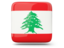 Lebanon. Glossy square icon. Download icon.
