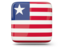 Liberia. Glossy square icon. Download icon.