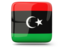 Libya. Glossy square icon. Download icon.