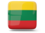 Lithuania. Glossy square icon. Download icon.