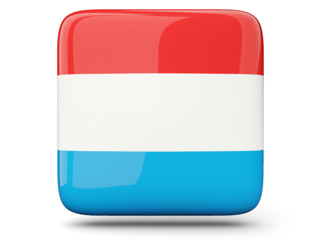 Глянцевая квадратная иконка. Скачать флаг. Люксембург