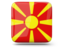 Macedonia. Glossy square icon. Download icon.