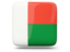 Madagascar. Glossy square icon. Download icon.