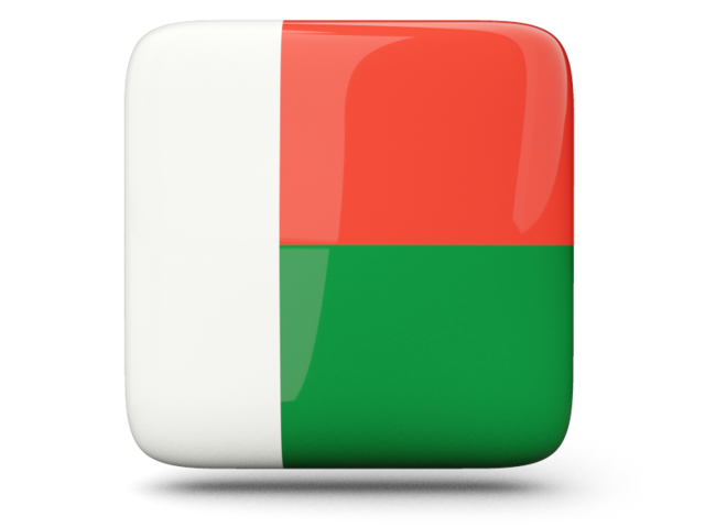 Glossy square icon. Download flag icon of Madagascar at PNG format