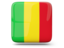 Mali. Glossy square icon. Download icon.