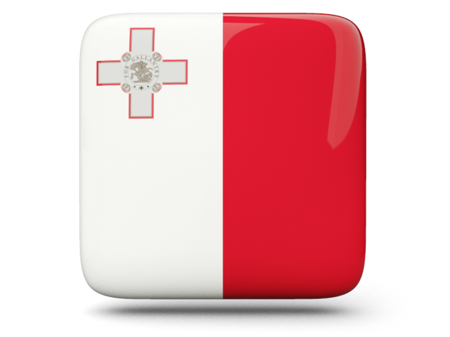 Glossy square icon. Download flag icon of Malta at PNG format