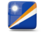 Marshall Islands. Glossy square icon. Download icon.