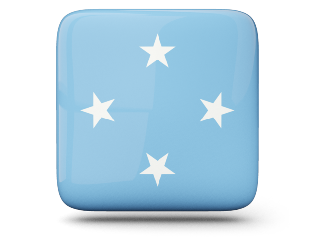 Glossy square icon. Download flag icon of Micronesia at PNG format