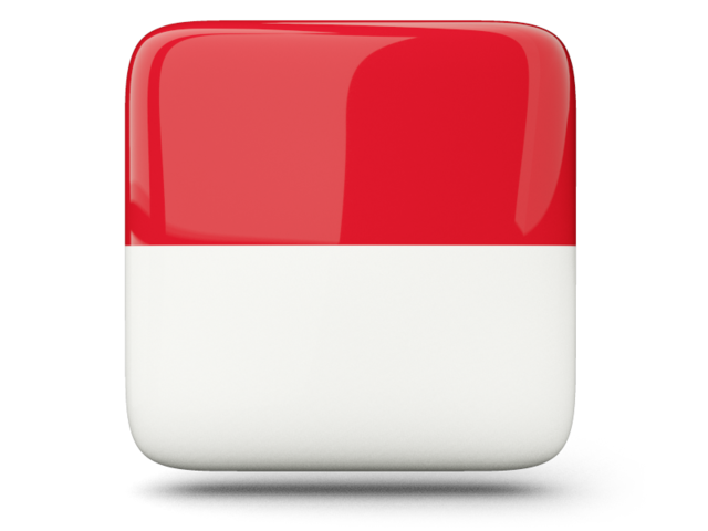 Glossy square icon. Download flag icon of Monaco at PNG format