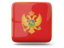 Montenegro. Glossy square icon. Download icon.