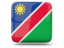 Namibia. Glossy square icon. Download icon.