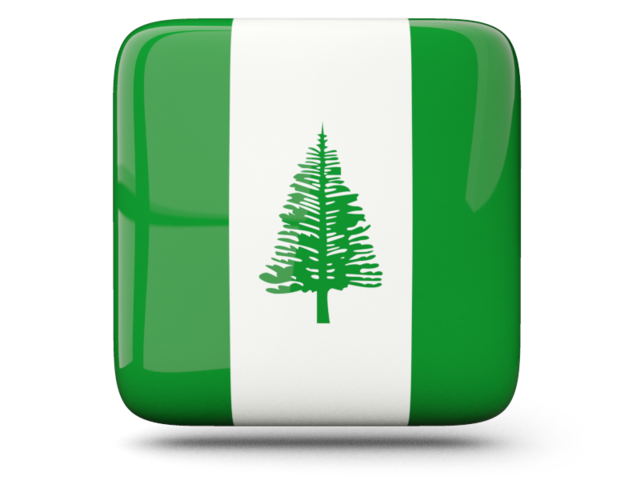 Glossy square icon. Download flag icon of Norfolk Island at PNG format