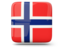 Norway. Glossy square icon. Download icon.