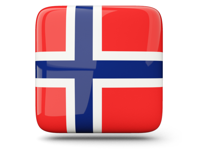 Глянцевая квадратная иконка. Скачать флаг. Норвегия