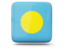 Palau. Glossy square icon. Download icon.