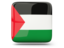 Palestinian territories. Glossy square icon. Download icon.