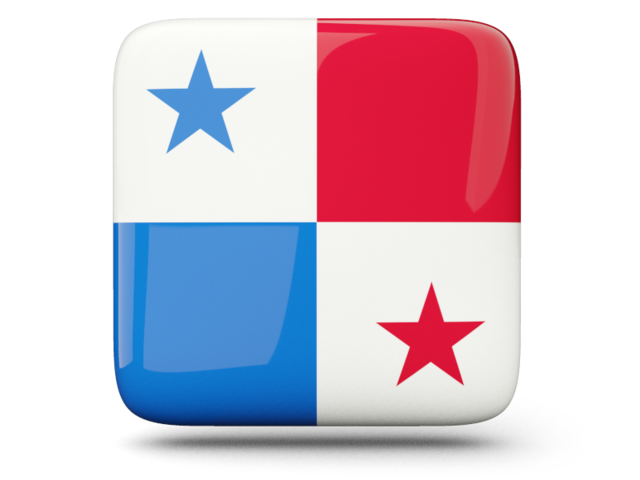 Glossy square icon. Download flag icon of Panama at PNG format
