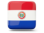 Paraguay. Glossy square icon. Download icon.