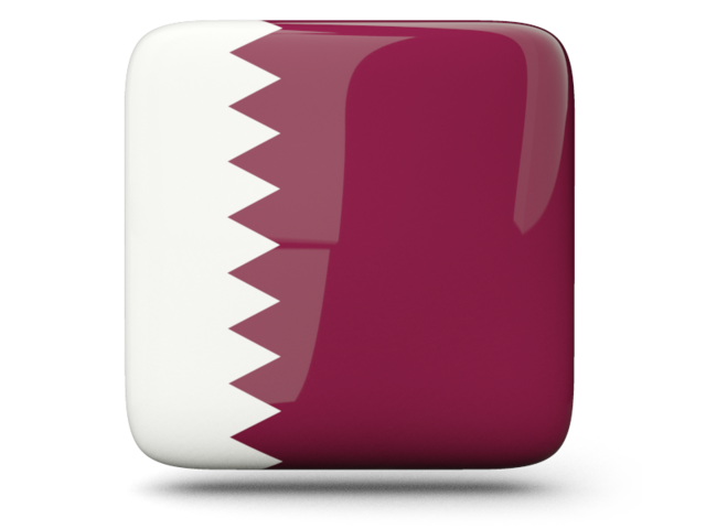 Глянцевая квадратная иконка. Скачать флаг. Катар