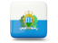San Marino. Glossy square icon. Download icon.