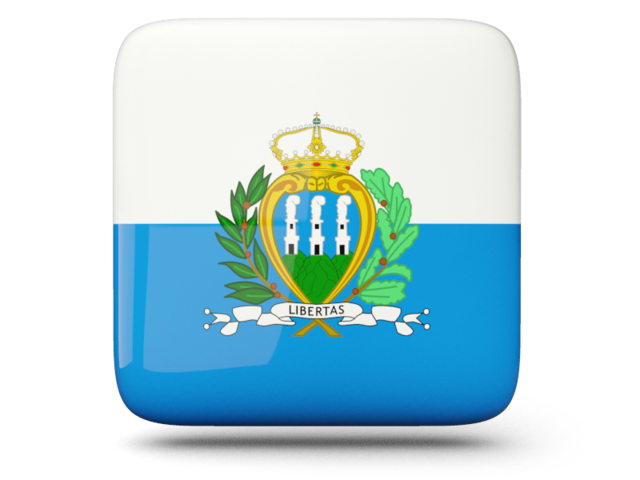 Glossy square icon. Download flag icon of San Marino at PNG format