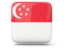 Singapore. Glossy square icon. Download icon.