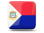 Sint Maarten. Glossy square icon. Download icon.