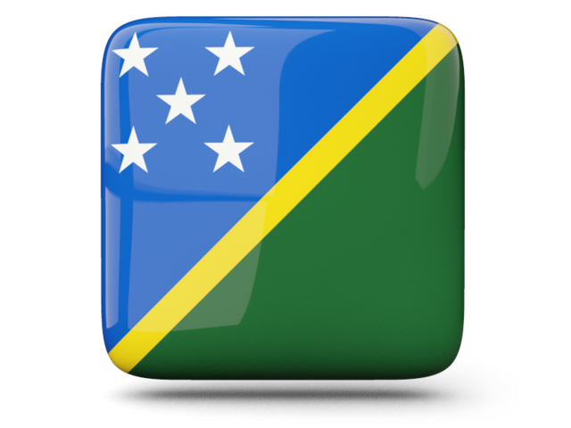 Glossy square icon. Download flag icon of Solomon Islands at PNG format