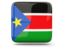 South Sudan. Glossy square icon. Download icon.