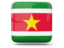 Suriname. Glossy square icon. Download icon.