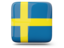 Sweden. Glossy square icon. Download icon.