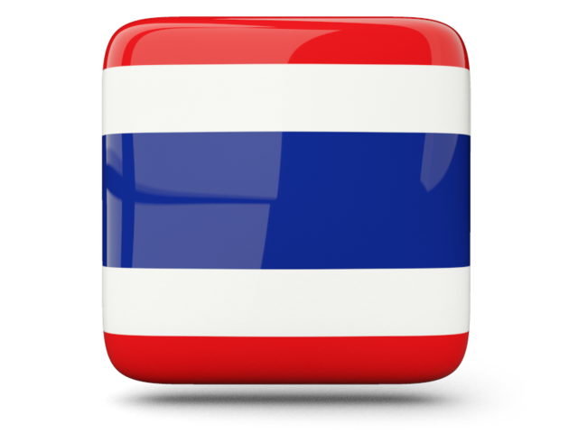 Glossy square icon. Download flag icon of Thailand at PNG format