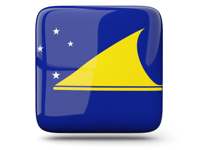 Glossy square icon. Download flag icon of Tokelau at PNG format