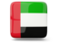 United Arab Emirates. Glossy square icon. Download icon.