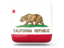 Flag of state of California. Glossy square icon. Download icon